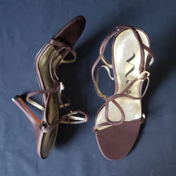 Nina Sz 7.5 gorgeous strappy brown sandals - Picture 6 of 8